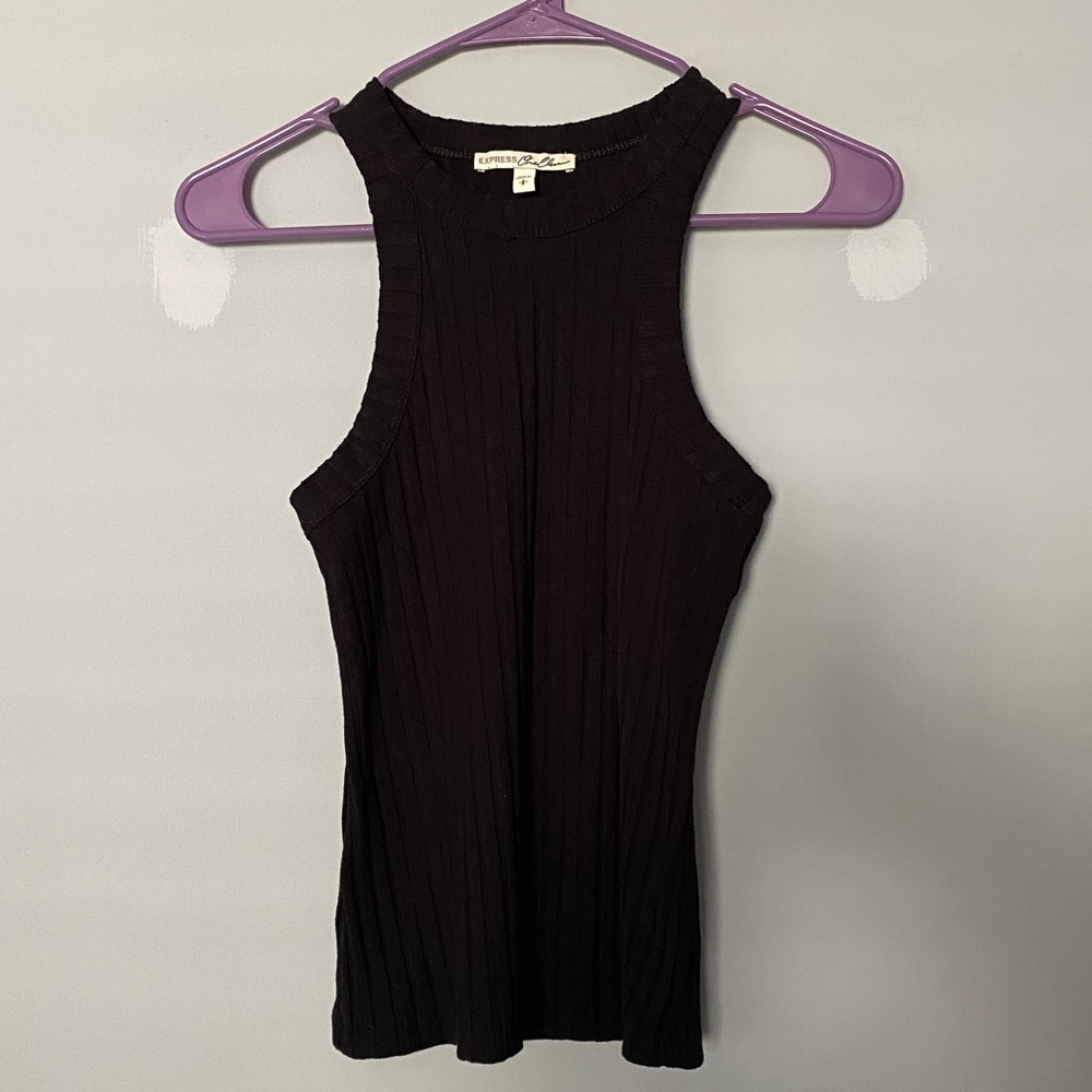 Express Ribbed Halter Tank Top Size S - Picture 2 of 4